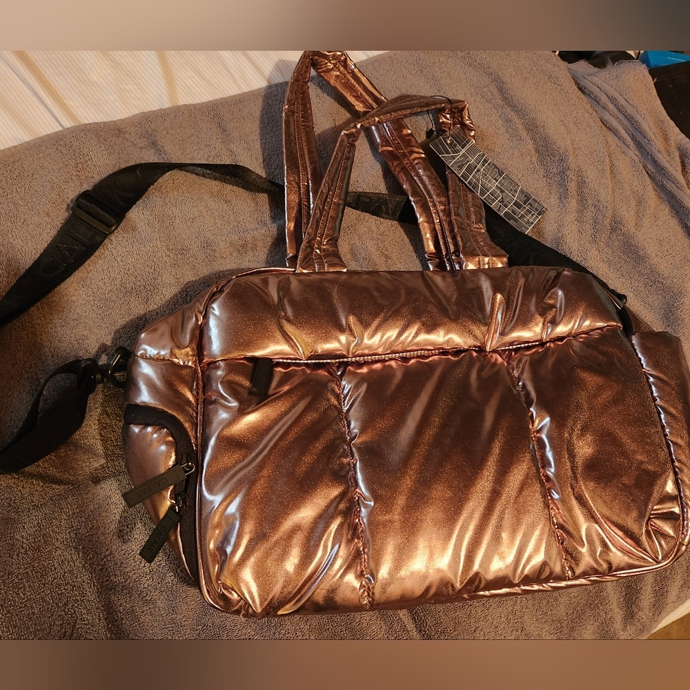 Calpak Luka Duffle in Metallic Gold